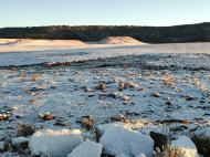 Neve nos campos eólicos, em Bom Jardim da Serra / Foto: NotiSerraSC